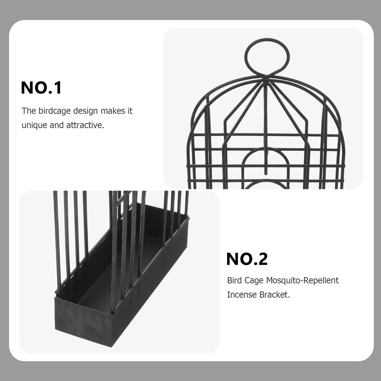 검은색 레트로 스타일의 철제 새장 모양 향꽂이, 장식용 - Incense Holder 리뷰 및 가격