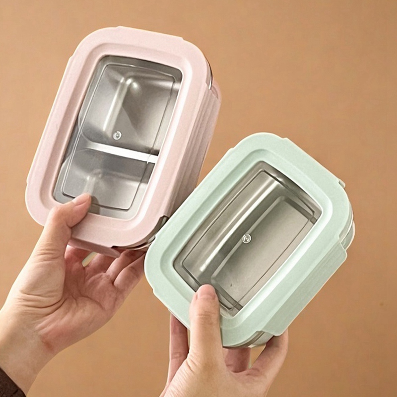 304 스테인리스 스틸 분리형 뚜껑이 있는 도시락통 학 - Bento Box 리뷰 및 가격