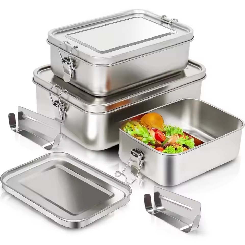 내구성 있는 스테인리스 스틸 도시락, 대용량 사각형 뚜 - Bento Box 리뷰 및 가격