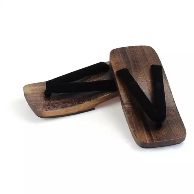 남성용 숯색 코스프레 나무 여름 샌들 플랫 힐 슬리퍼  - Geta Wooden Sandal 리뷰 및 가격